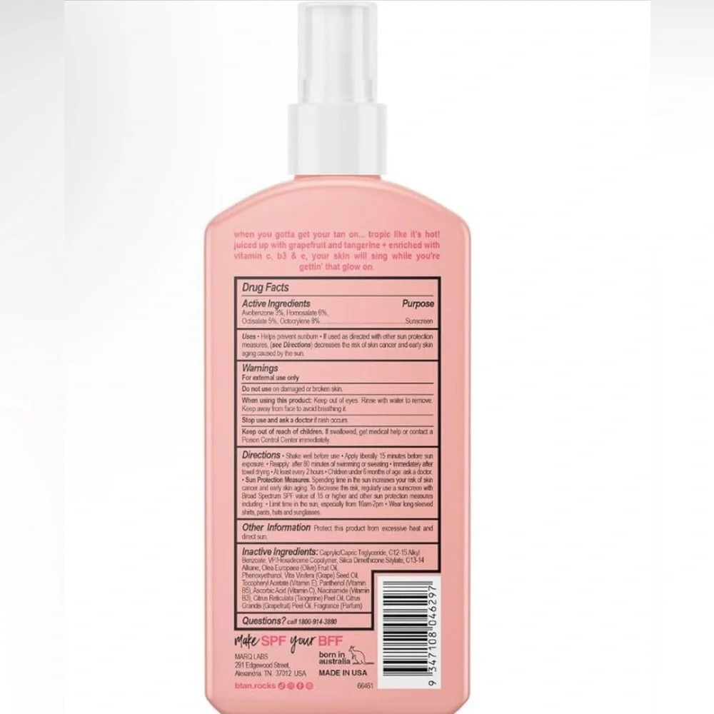 b.tan Tropic Like It’s Hot Deep Tanning Dry Spray Oil SPF 15 8oz EXP 05/2026 - Picture 2 of 2
